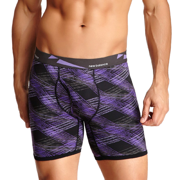 New Balance Men's athletic Active Performance Boxer Briefs Photoprint Colors